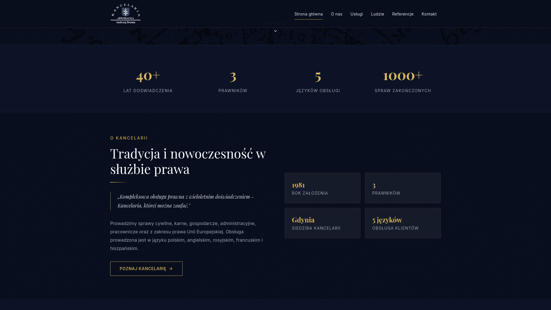 Adwdrania.pl Website - Law Firm in Gdynia