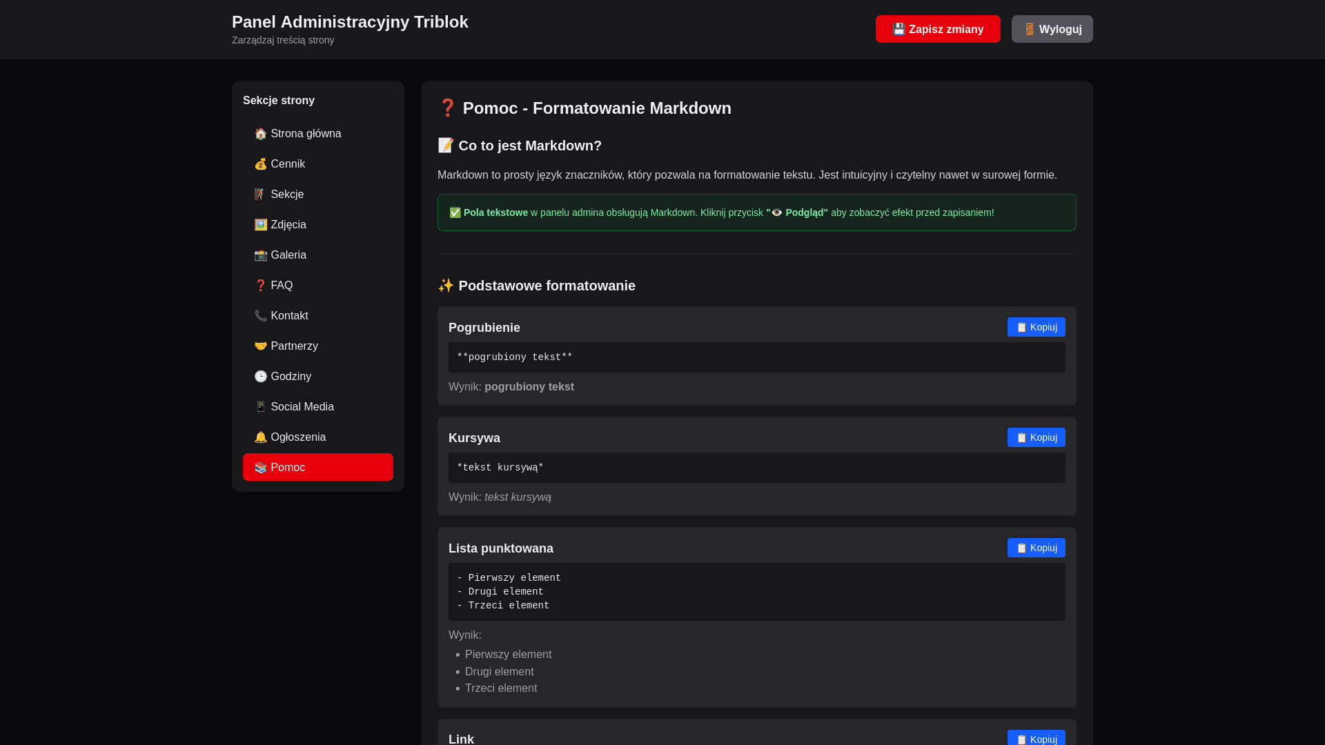 Help Section on Triblok Website