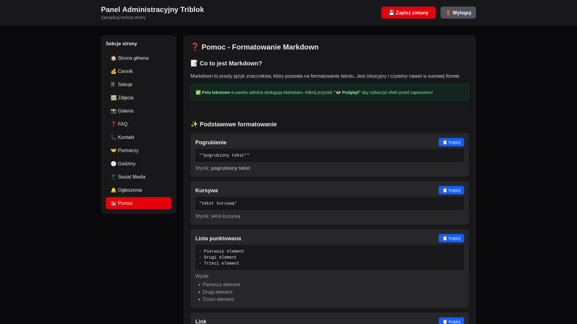 Help Section on Triblok Website